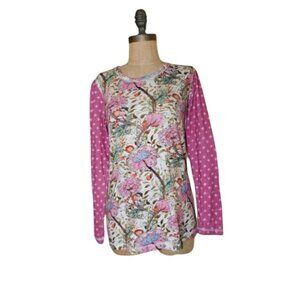 Cino Size XS Boho Long Sleeve Print Soft Knit Top